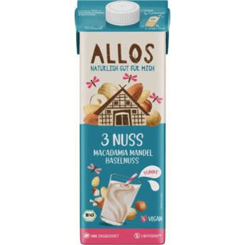 3 Nuss Macadamia Mandel Haselnuss Drink